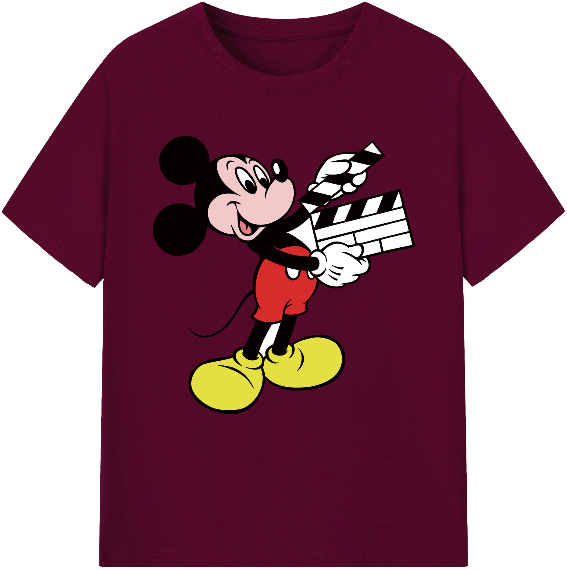 （画像用） ミッキーマウス Mickey Mouse レディースカジュアルプリントTシャツ（綿100％）